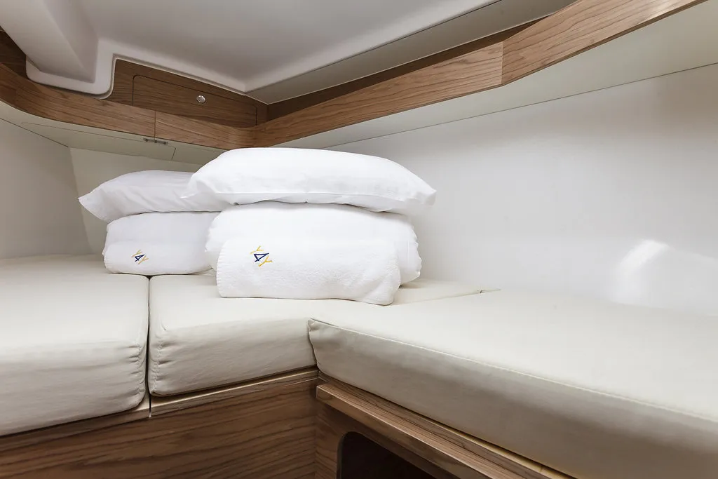 Cabin on Škrlatica, a Elan E3 sailboat at Grad Kaštela, Croatia