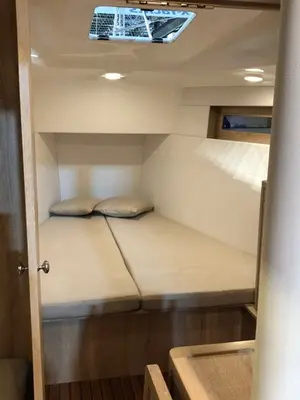 Cabin on Guttiau, a Viko S 35 sailboat at Poltu Quatu, Italy