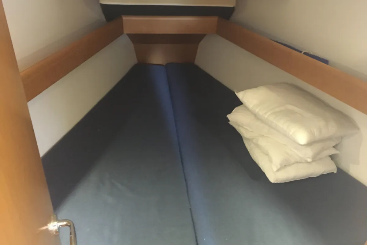 Cabin on El Greco, a Jeanneau Sun Odyssey 36i sailboat at Athens, Greece