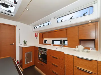Galley of Balance, a Hanse 510 sailboat at Sukošan, Croatia