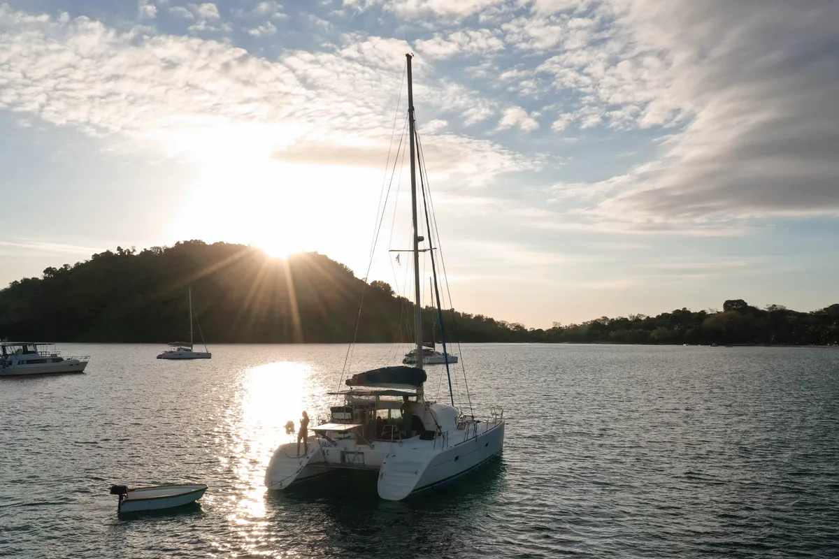 Exterior view of Classic, a Lagoon 380 catamaran at Ambatoloaka, Madagascar