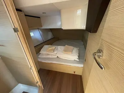 Cabin on Bianco, a D&D Kufner 50 sailboat at Seget Donji, Croatia
