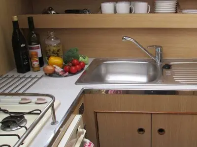 Galley of Curlew WHS - Budget 1, a Cygnet Curlew WHS motorboat at Laggan, United Kingdom