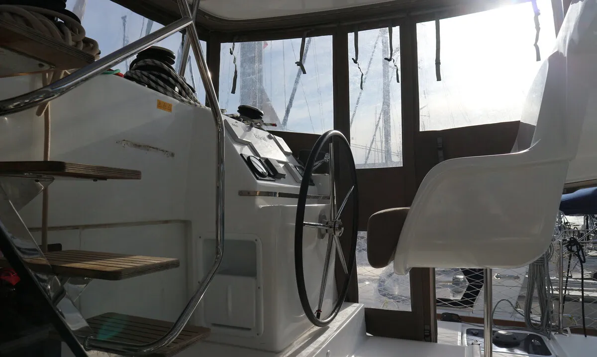 Cabin on Lagoon 450 S, a catamaran at Palma de Mallorca, Spain
