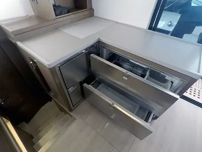 Galley of Zuzo 1ST, a Lagoon 50 catamaran at Grad Šibenik, Croatia