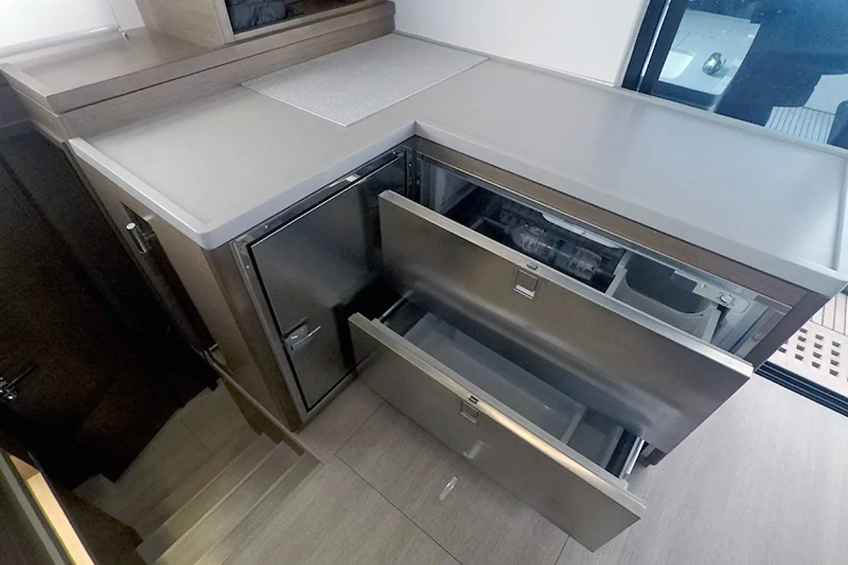 Galley of Zuzo 1ST, a Lagoon 50 catamaran at Grad Šibenik, Croatia