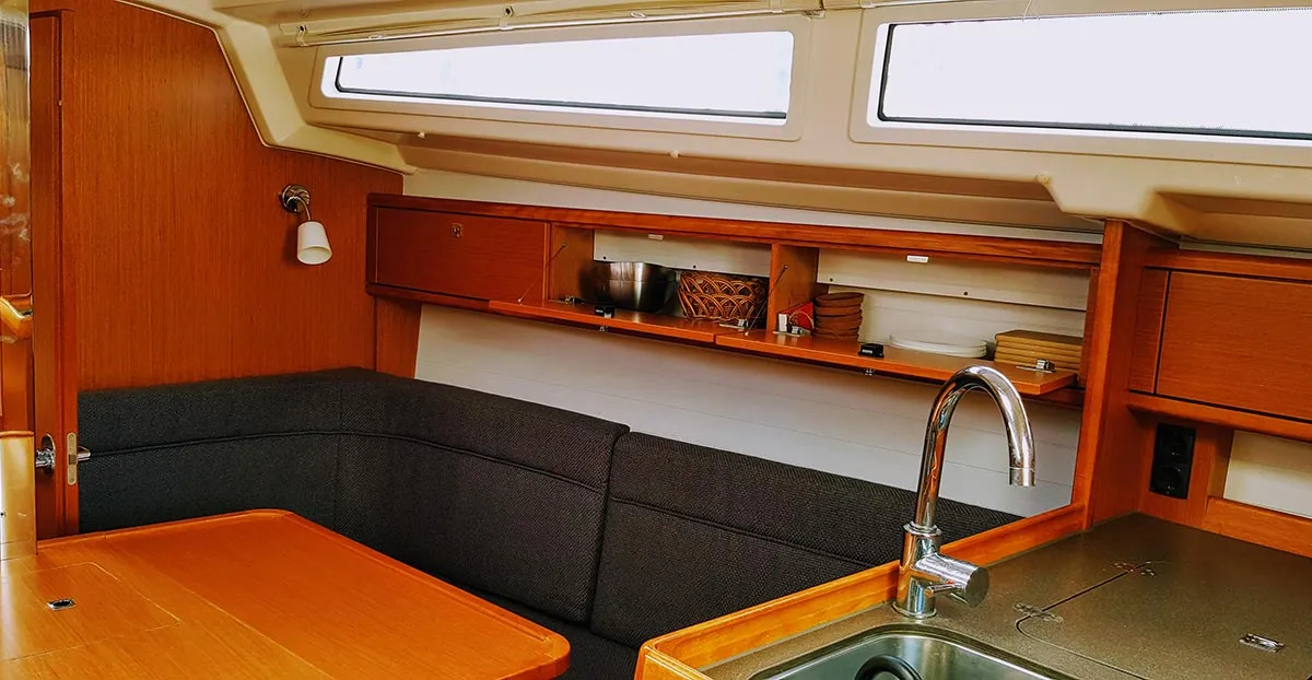 Salon of Salsa, a Bavaria Cruiser 33 sailboat at Zadar, Croatia
