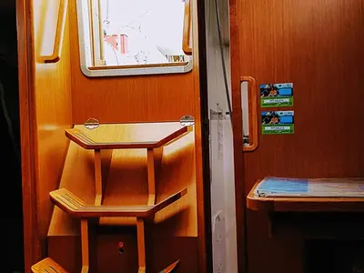 Cabin on Salsa, a Bavaria Cruiser 33 sailboat at Zadar, Croatia