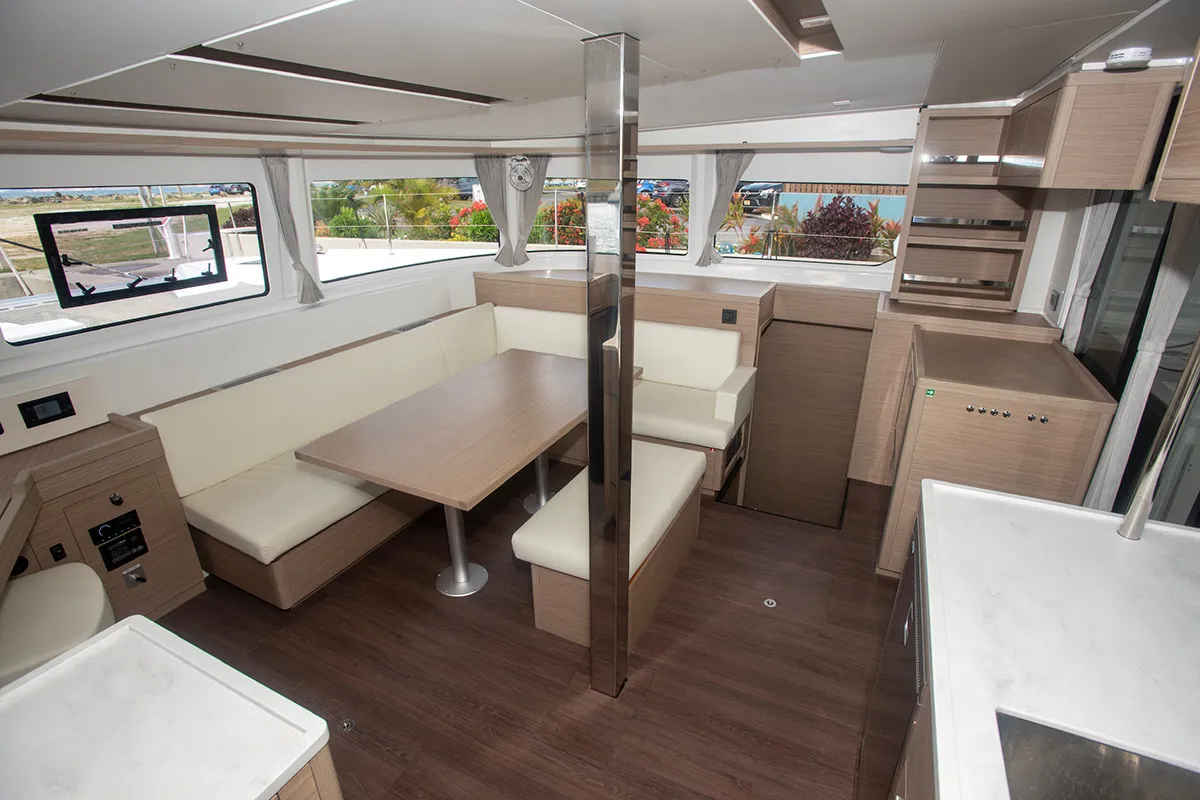 Salon of Kokomo , a Lagoon 46 catamaran at Road Town, British Virgin Islands