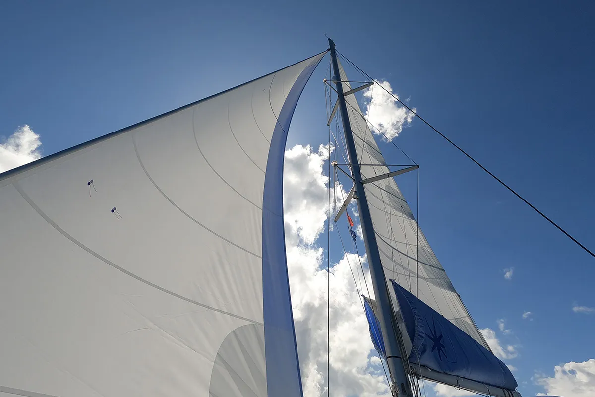 Exterior view of Kokomo , a Lagoon 46 catamaran at Road Town, British Virgin Islands
