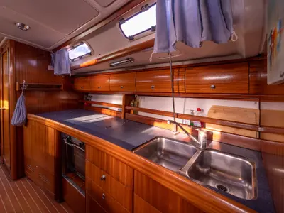 Galley of Danai (with Bowthruster ,Solar Panels, New Sails), a Bavaria 44 sailboat at Kavala, Greece