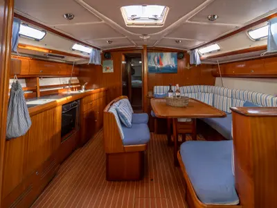 Salon of Danai (with Bowthruster ,Solar Panels, New Sails), a Bavaria 44 sailboat at Kavala, Greece