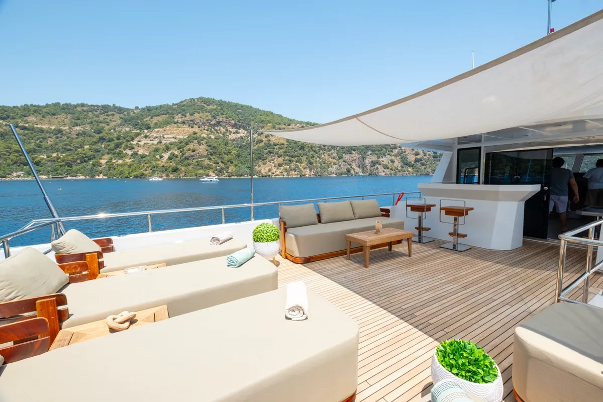 Özde 2, a Custom Made PLT 85 Trawler motor yacht at Fethiye, Turkey