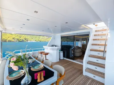 Özde 2, a Custom Made PLT 85 Trawler motor yacht at Fethiye, Turkey