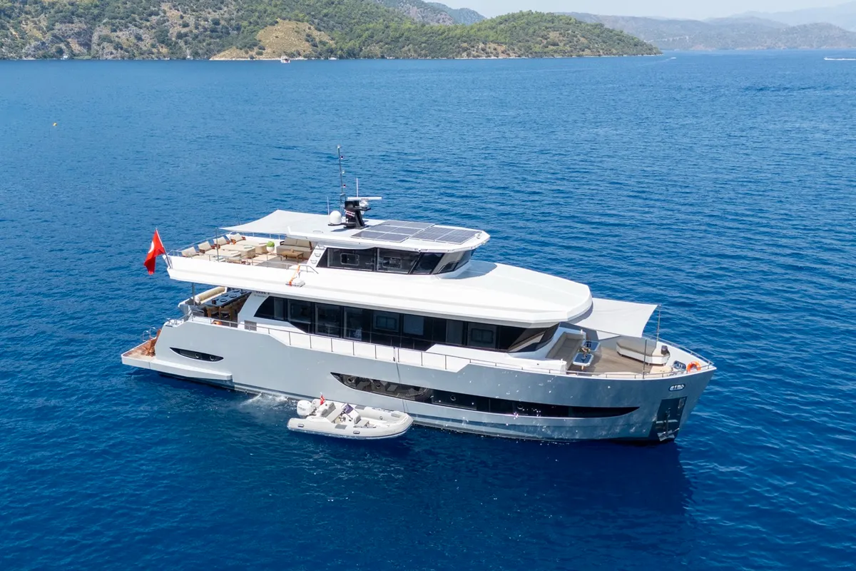 Özde 2, a Custom Made PLT 85 Trawler motor yacht at Fethiye, Turkey