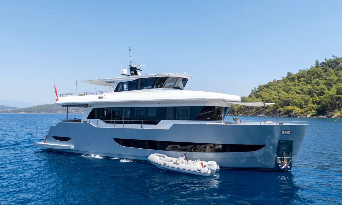 Özde 2, a Custom Made PLT 85 Trawler motor yacht at Fethiye, Turkey