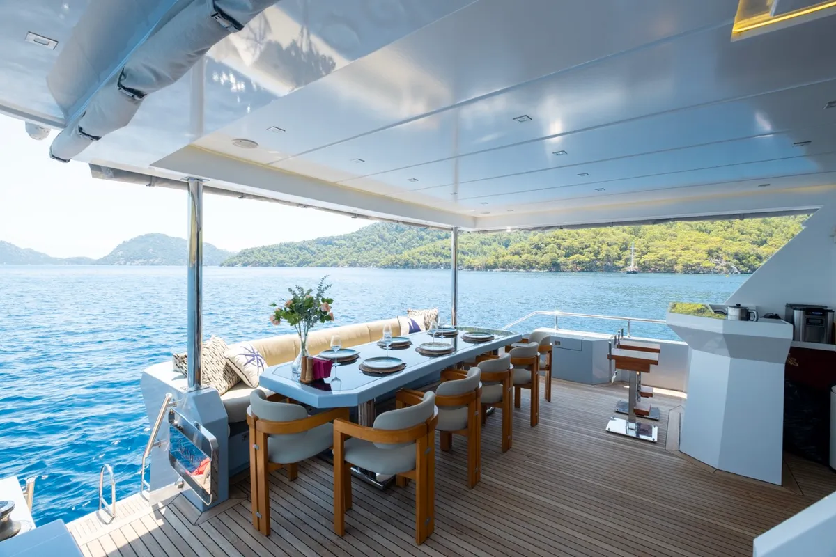 Özde 2, a Custom Made PLT 85 Trawler motor yacht at Fethiye, Turkey