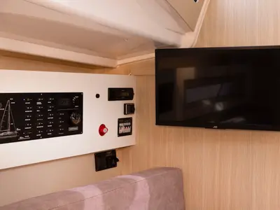 Salon of Zatoka Kula, a Northman Maxus 34 sailboat at Sztynort, Poland