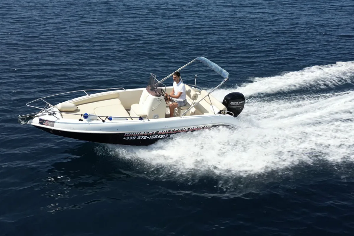 Exterior view of Annina, a Gulet Bellingardo 550 Sea Ghost motorboat at Livorno, Italy
