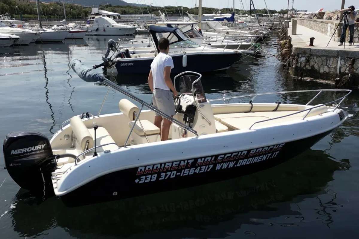 Exterior view of Annina, a Gulet Bellingardo 550 Sea Ghost motorboat at Livorno, Italy
