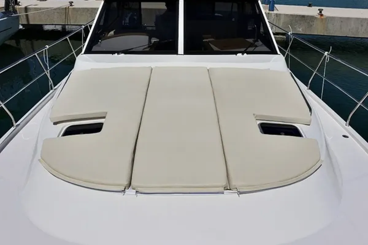 Deck of Bianca, a SAS - Vektor Adriana 44 motor yacht at Općina Sukošan, Croatia