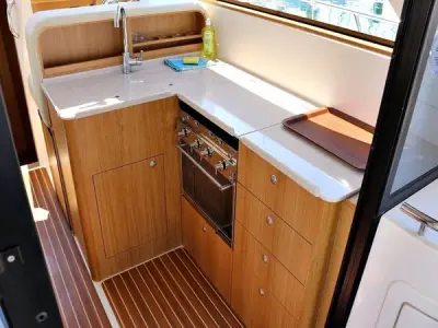 Galley of Bianca, a SAS - Vektor Adriana 44 motor yacht at Općina Sukošan, Croatia