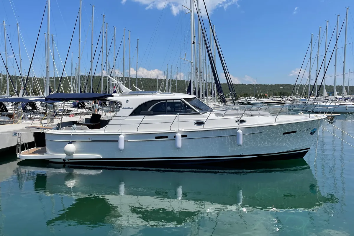 Exterior view of Bianca, a SAS - Vektor Adriana 44 motor yacht at Općina Sukošan, Croatia