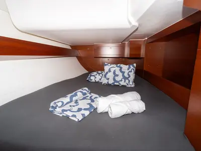 Cabin on Cetus, a Dufour 382 GL sailboat at Pula, Croatia
