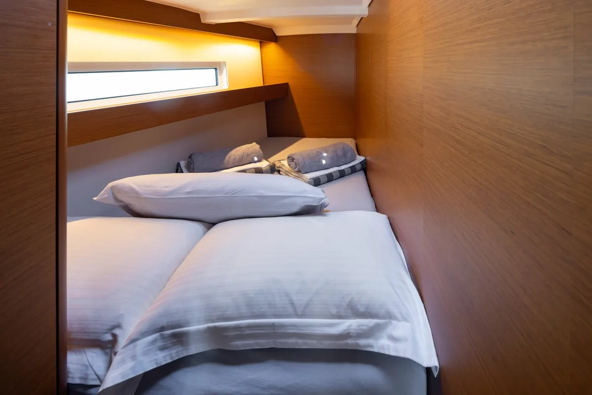 Cabin on Asteri, a Jeanneau Sun Odyssey 440 sailboat at Municipal Unit of Lefkada, Greece