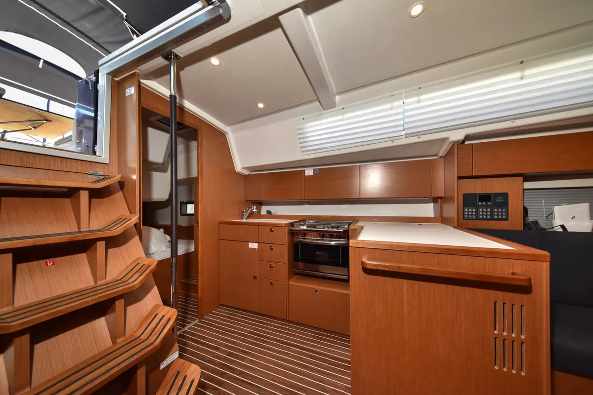 Galley of Bella, a Bavaria C42 sailboat at Općina Sukošan, Croatia