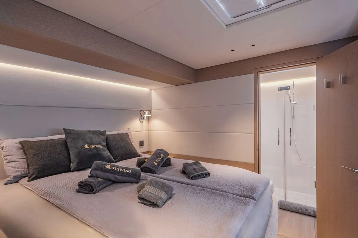 Cabin on TriWing Endor, a Lagoon Sixty 5 catamaran at Grad Kaštela, Croatia