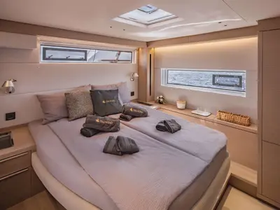 Cabin on TriWing Endor, a Lagoon Sixty 5 catamaran at Grad Kaštela, Croatia