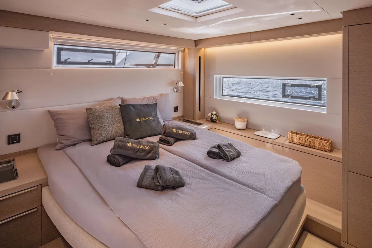 Cabin on TriWing Endor, a Lagoon Sixty 5 catamaran at Grad Kaštela, Croatia