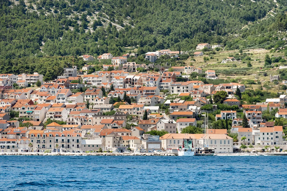 Emerald Gemini, a Lagoon 52 F OW catamaran at Grad Kaštela, Croatia