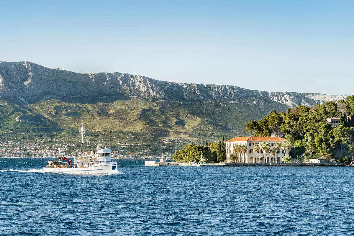 Emerald Gemini, a Lagoon 52 F OW catamaran at Grad Kaštela, Croatia