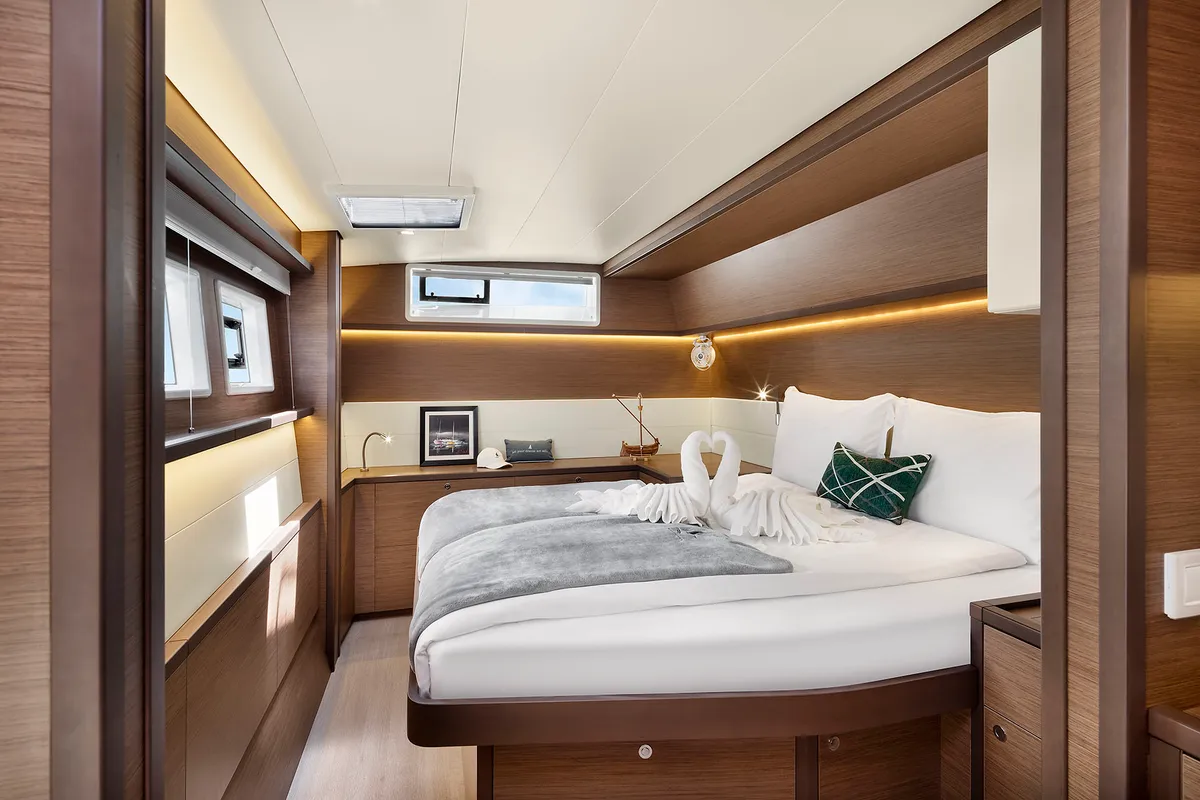 Cabin on Emerald Gemini, a Lagoon 52 F OW catamaran at Grad Kaštela, Croatia