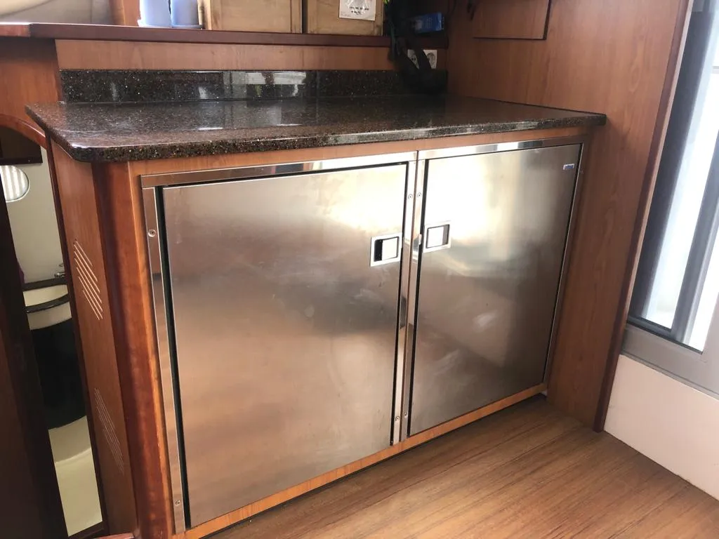 Galley of Kirsty B, a Custom Made Matrix Vision 450 catamaran at Mai Khao, Thailand