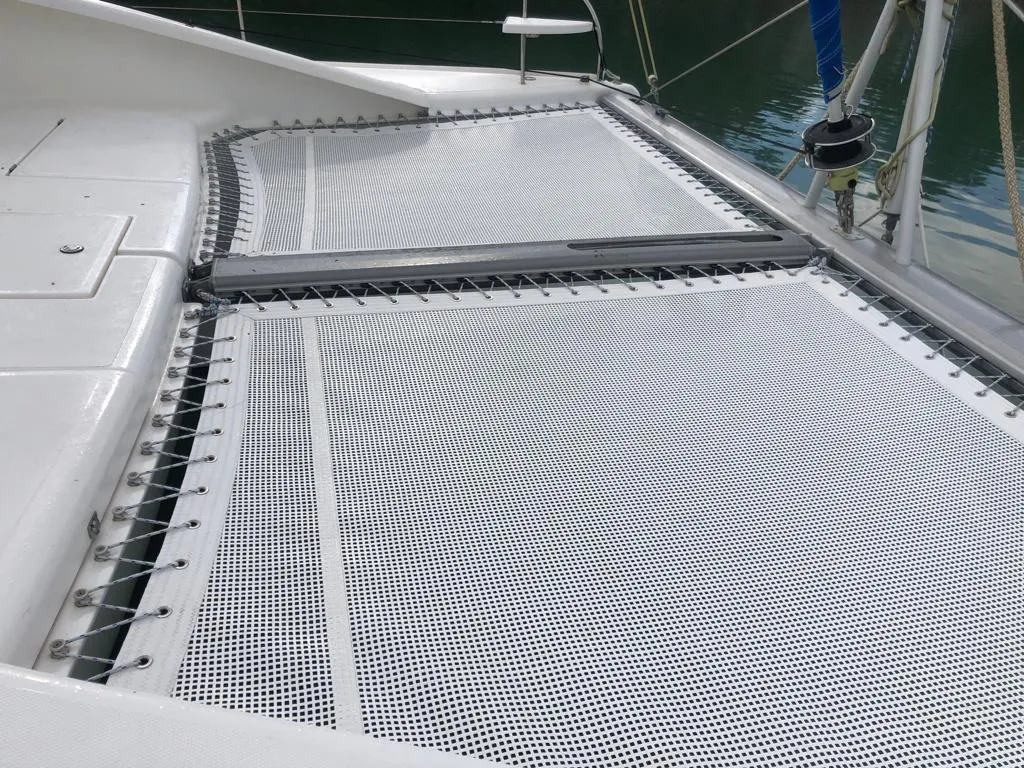Deck of Kirsty B, a Custom Made Matrix Vision 450 catamaran at Mai Khao, Thailand
