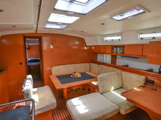 Salon of Santa Maria, a Bavaria Cruiser 45 sailboat at Fethiye, Turkey