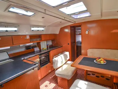Galley of Santa Maria, a Bavaria Cruiser 45 sailboat at Fethiye, Turkey