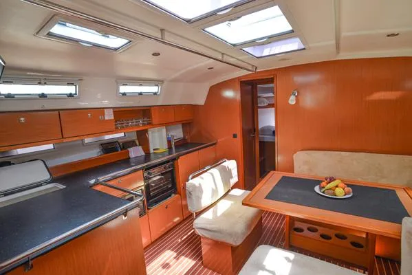 Galley of Santa Maria, a Bavaria Cruiser 45 sailboat at Fethiye, Turkey