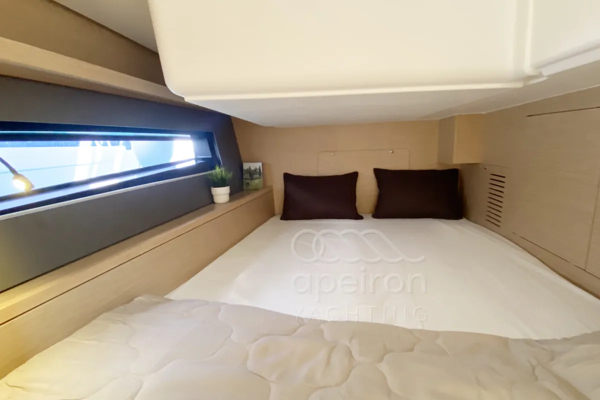 Cabin on Equilibrium, a Dufour 41 sailboat at Municipal Unit of Lefkada, Greece
