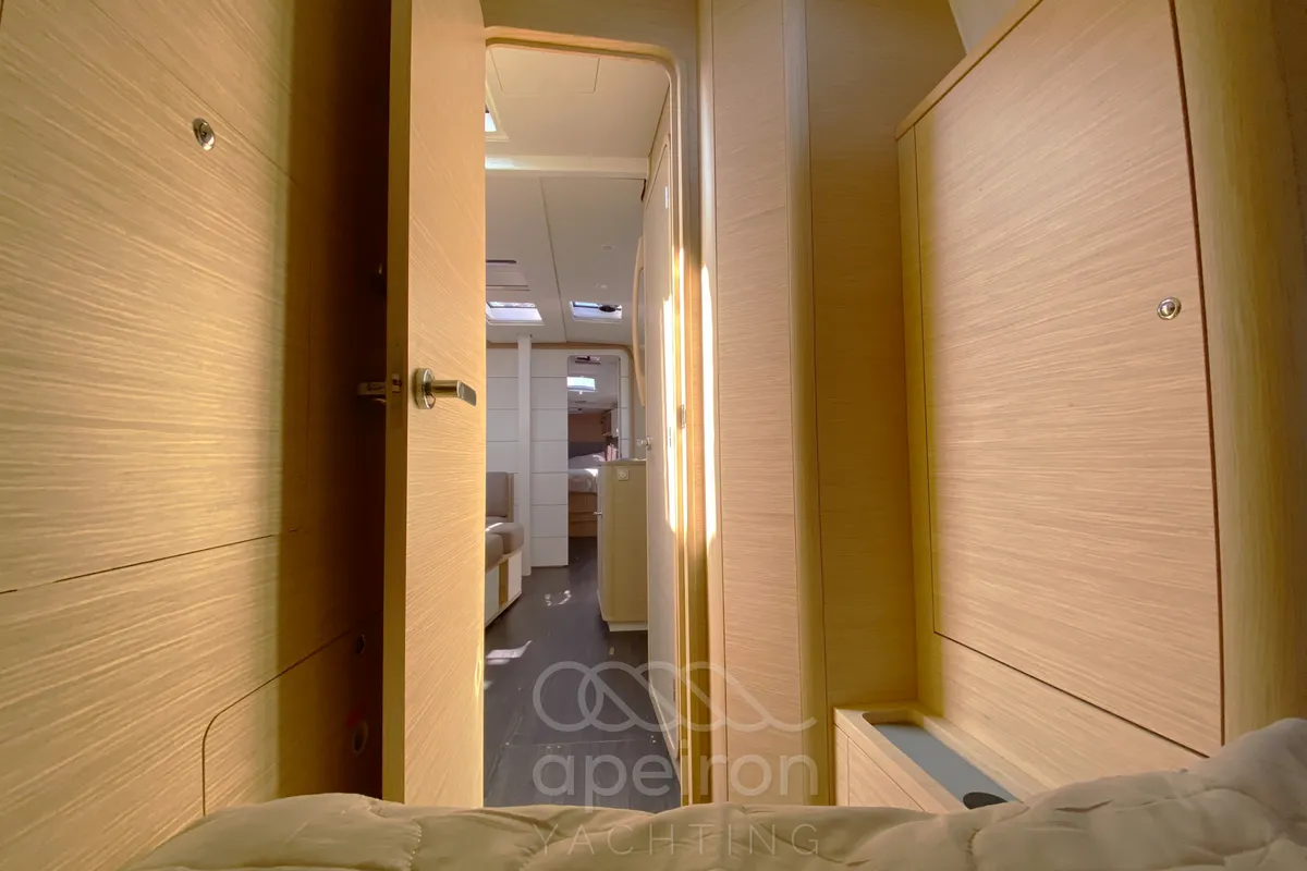 Cabin on Equilibrium, a Dufour 41 sailboat at Municipal Unit of Lefkada, Greece