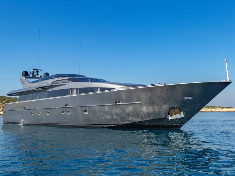 Exterior view of SUMMER FUN, a Admiral 101 motor yacht at Athens, Greece