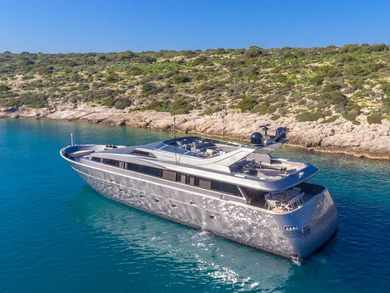 Exterior view of SUMMER FUN, a Admiral 101 motor yacht at Athens, Greece