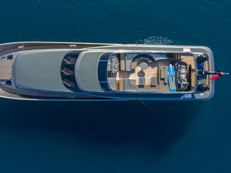 Exterior view of SUMMER FUN, a Admiral 101 motor yacht at Athens, Greece