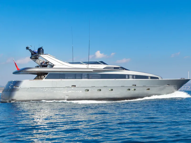 Exterior view of SUMMER FUN, a Admiral 101 motor yacht at Athens, Greece