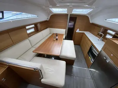 Salon of JOSI, a Elan Impression 45.1 sailboat at Šibenik, Croatia