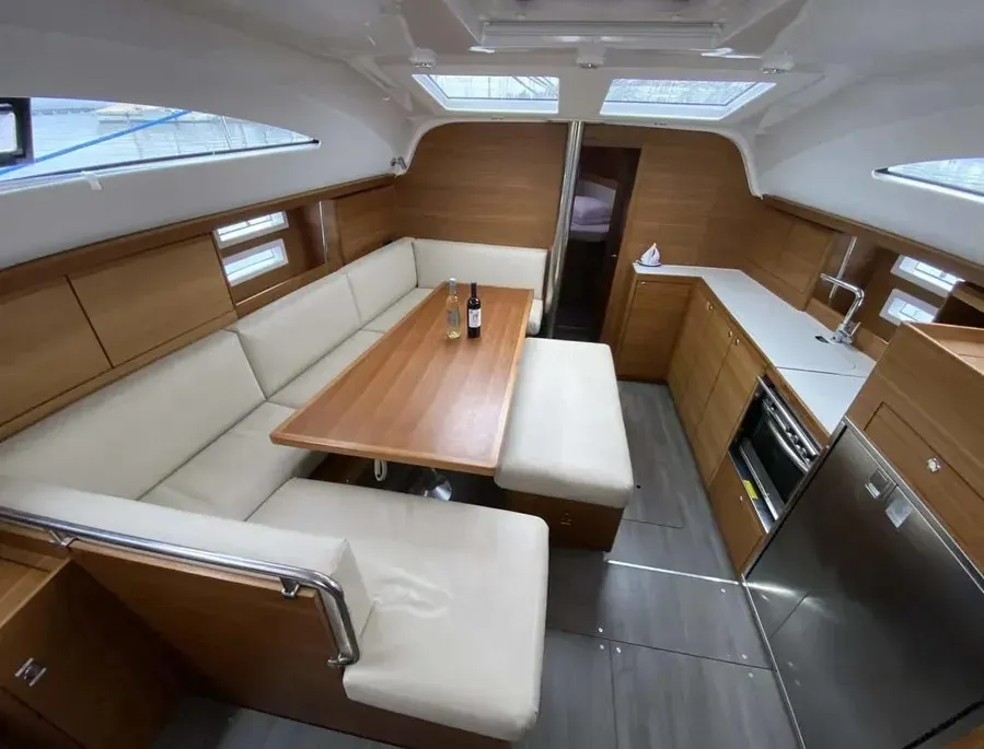 Salon of JOSI, a Elan Impression 45.1 sailboat at Šibenik, Croatia