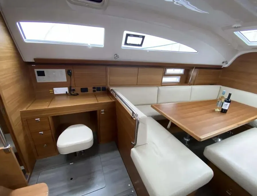 Salon of JOSI, a Elan Impression 45.1 sailboat at Šibenik, Croatia